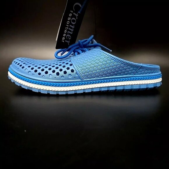 Cromer Resortwear Clogs Blue and White Girls Size 4/5 NWT - Picture 6 of 12